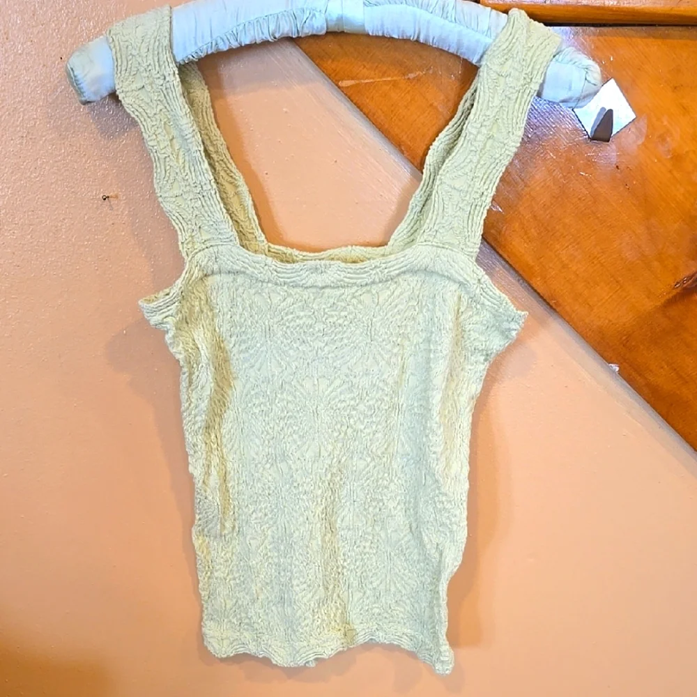 Pink Republic Green Ribbed Fitted Tank Top